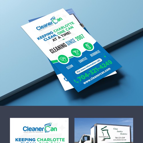 Design a Promotional Flyer for Our Trash Can Cleaning Business Design by Tanny Dew ❤︎