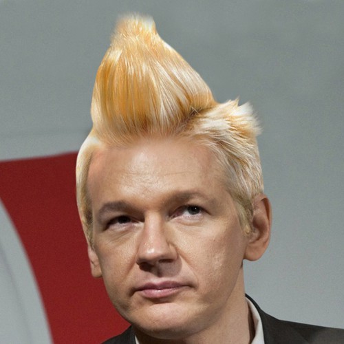 Design the next great hair style for Julian Assange (Wikileaks) Design by Martin Friberg