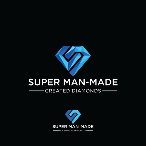 Strong & Simple design for our Super Man-Made Created Diamonds Design by ♛ clever studio ♛