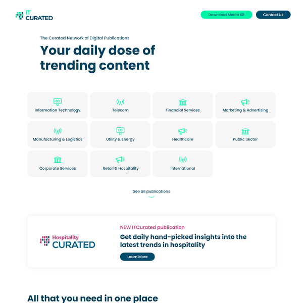 Homepage design for IT news platform