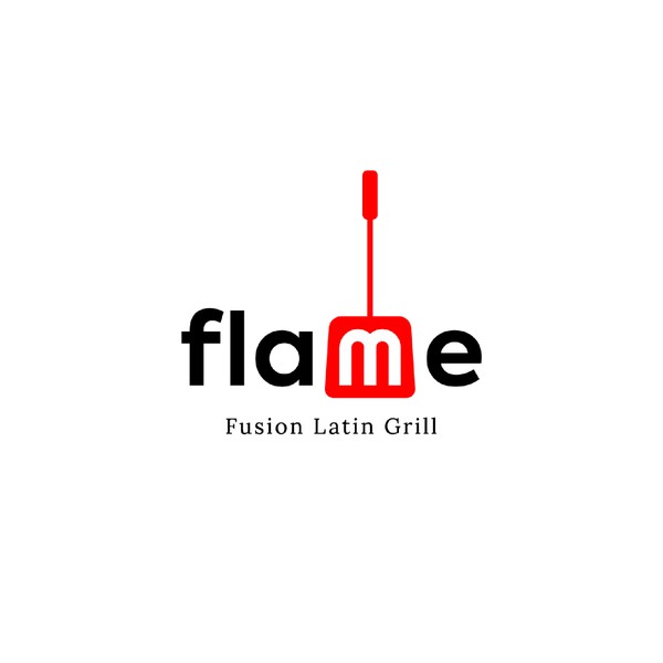 Flame Logo Design – Modern Fusion Latin Grill Branding