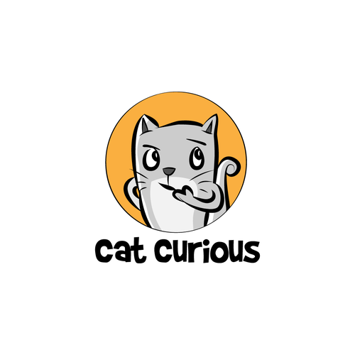 Logo design for "Cat Curious" cat blog and resource site Design by Wuiing!