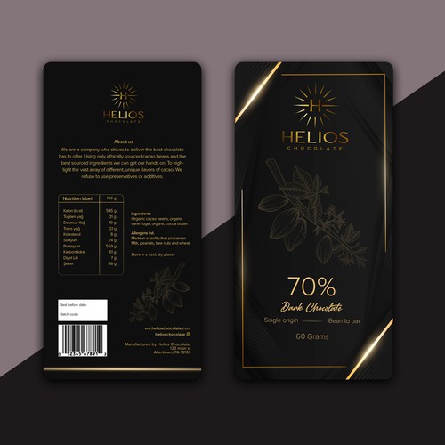 Design di Design chocolate bar packaging for a Premium bean to bar Chocolate business di ugurmamuk