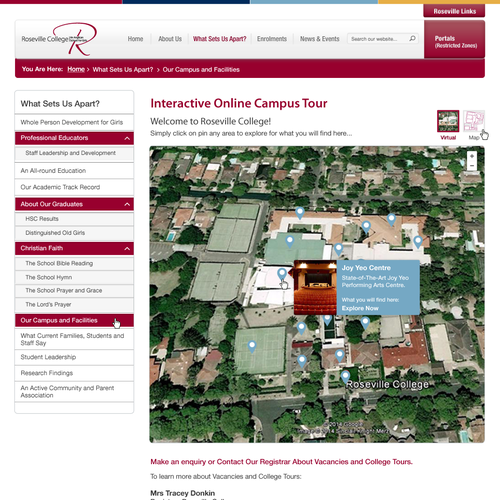 SharePoint Intranet Design for Private Girls School Design by rain is well