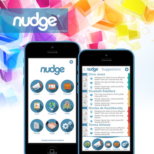 Two-screen design refresh for sales application on phone/tablet Design by Diego99