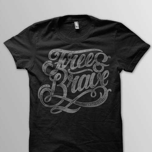 Trendy t-shirt design needed for Free & Brave Ontwerp door daanish