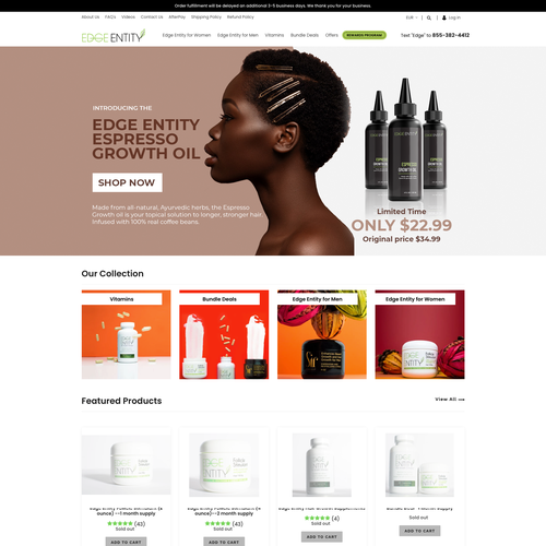 Website banner for natural hair care line | Banner ad contest | 99designs