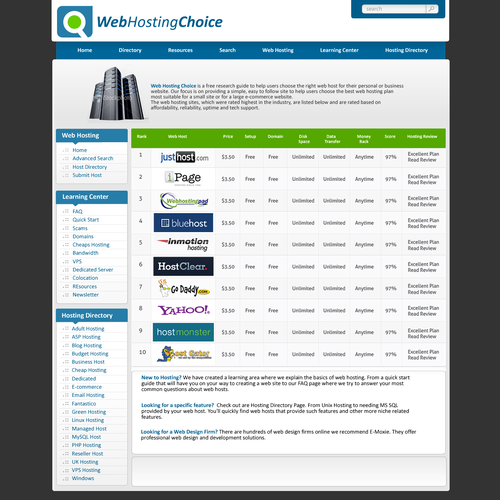 Redesign WebHostingChoice.com Design by Matiasn
