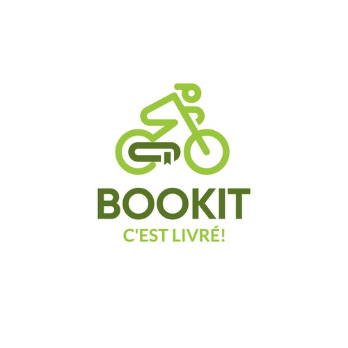 BOOKIT Genève, c'est livré! Livres en ligne livré à vélo! Ontwerp door onogiri.design