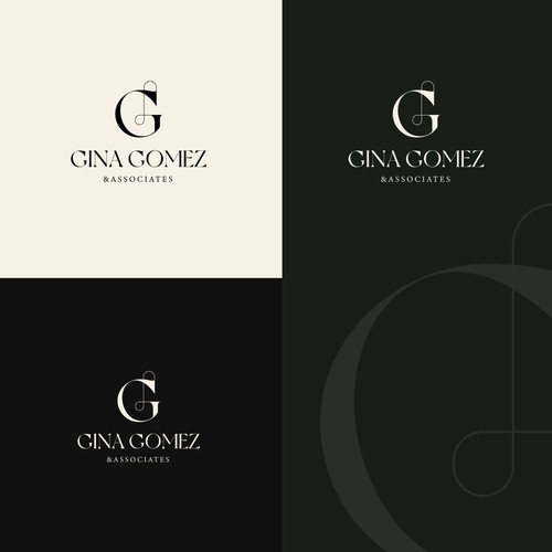 Iconic + high end monogram + text logo Design by Myron Studio Design