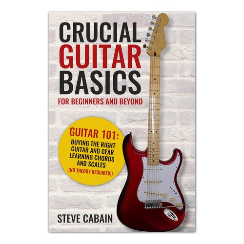 Need a powerful and eye catching design for a book about guitar. Design by bravoboy