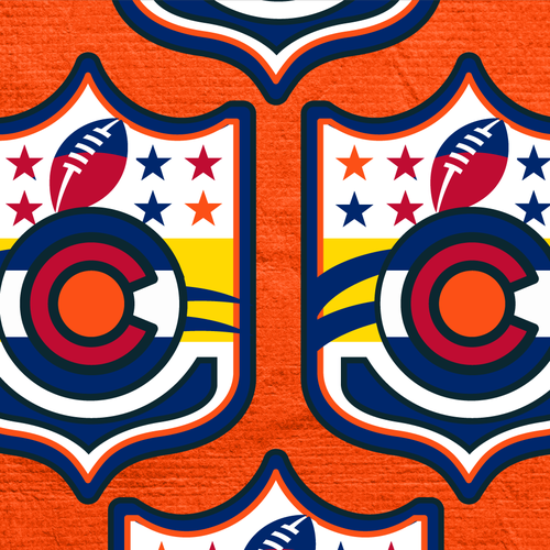 Colorado NFL Flag Logo Diseño de -NLDesign-