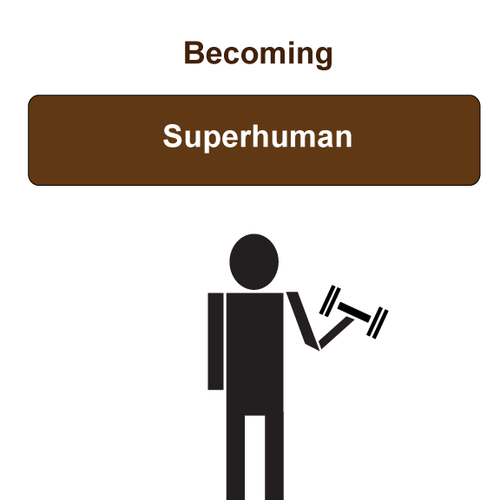 "Becoming Superhuman" Book Cover Design by unquieted