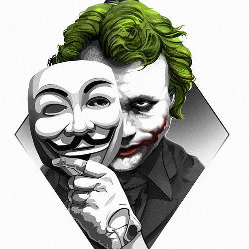 Design Tattoo Designs - Joker Anonymous por Aleksey Tsvik