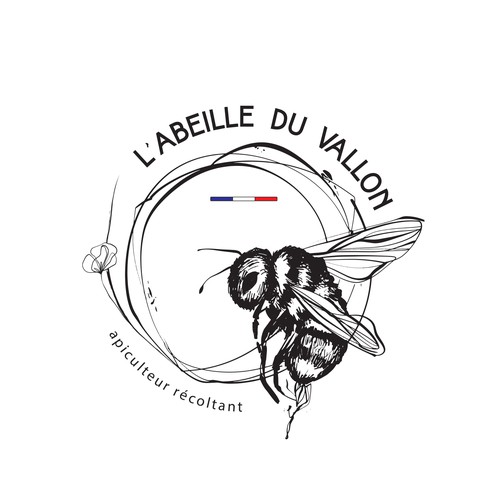 logo for passionate beekeeper Design by moon.design