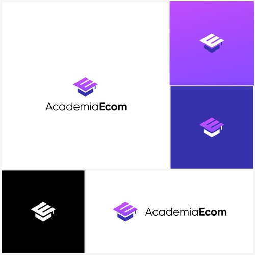 Academia Ecom - Logo For Online Ecommerce Learning Center Design by @fakfokhufu