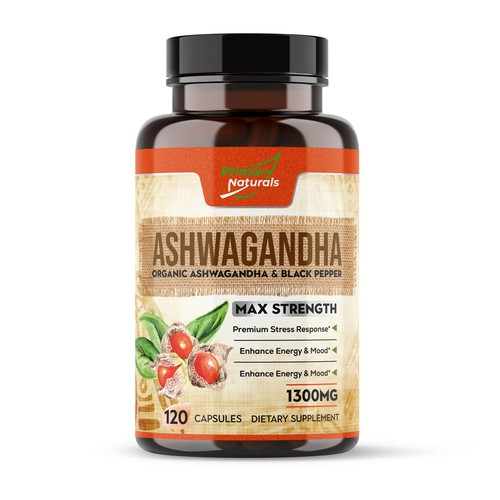 Primary Naturals Needs a Supplement Label Designed - Ashwagandha Design von ✝DeSiGnEr✝JOHN