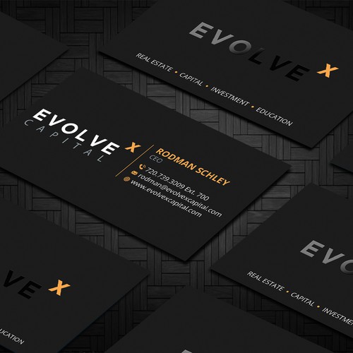 Design a Powerful Business Card to Bring EvolveX Capital to Life! Design by Design"Glory"