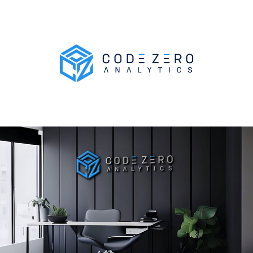Do data right! Code Zero Analytics logo design Design by HelloBoss