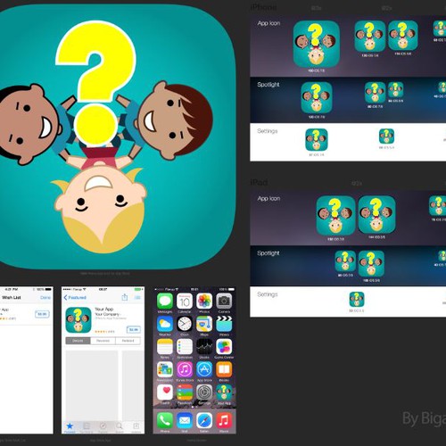 Create an visually stunning app icon to attract young kids (to a wholesome app!) Design by bigartta