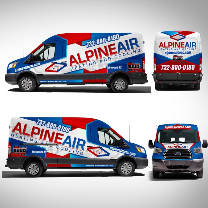Design a professional HVAC service fleet | Car, truck or van wrap contest