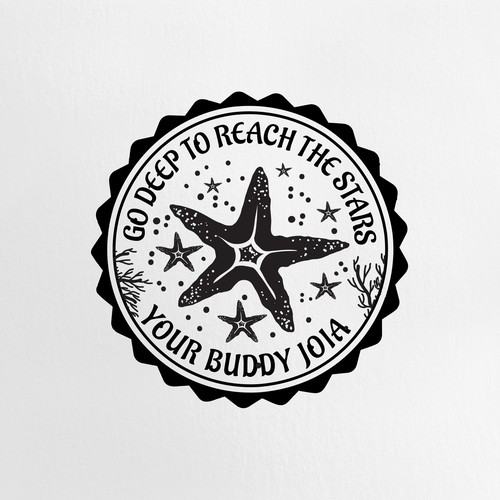 Scuba Diving Stamp Design by Design Republik