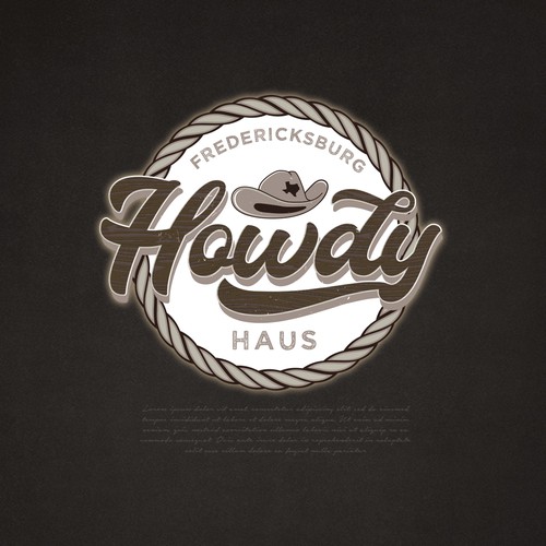 Howdy Logo for Fun Sign For Bar Diseño de Sebastiano"
