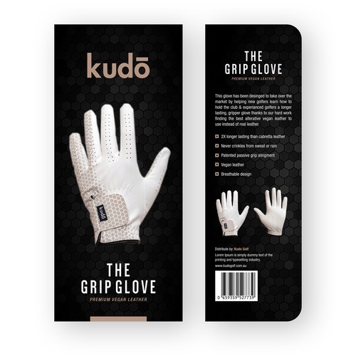 Modern Golf glove packaging contest! Design by Shreya007⭐️