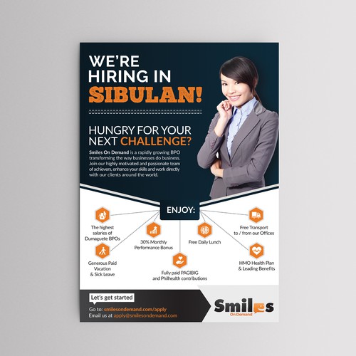 Flyer for Call Center Company - We're Hiring! Design by HF Tushar