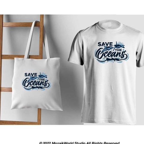 SAVE THE OCEAN OR SAVE THE OCEANS Design réalisé par mozaikworld