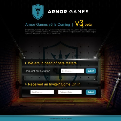 Breath Life Into Armor Games New Brand - Design our Beta Page Design von jokaDCV ™