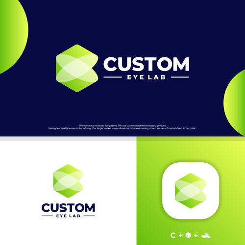 Design "Custom" logo for a new, exciting, advanced optical lab di Violet Garden