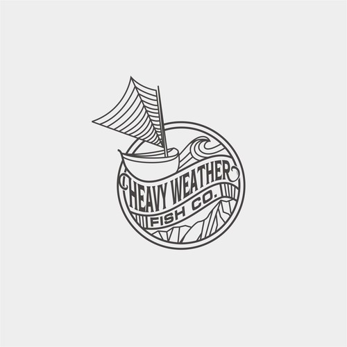 Simplistic and outlined logo for Alaskan commercial fishing business Design by Pajero_Yaya