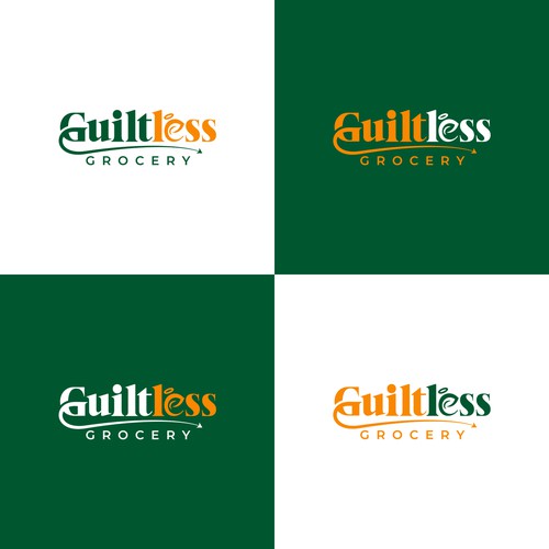 Simple Guiltless Grocery logo for healthy e-commerce store Design by saki-lapuff