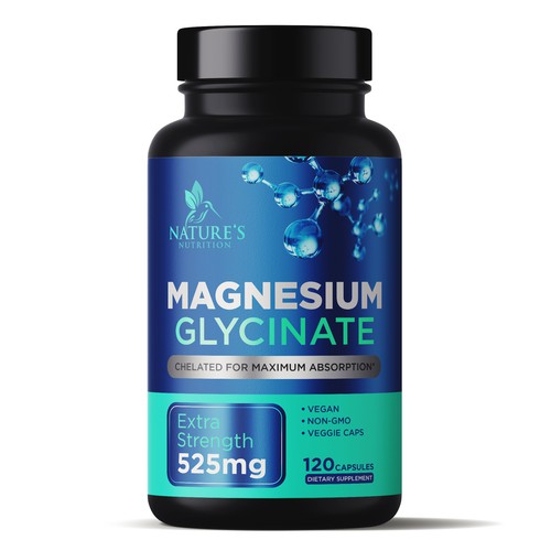 Natural Magnesium Glycinate Design needed for Nature's Nutrition Design by gs-designs