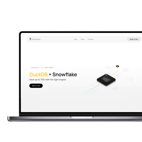 Landing page for data infrastructure startup Design by ds_137