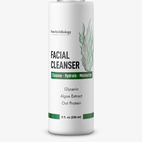 Create an updated facial cleanser label. Design by Rifat_Jishan