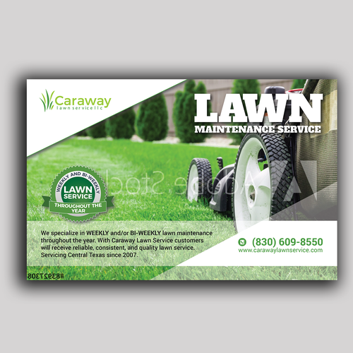 Lawn Service Postcard mailers Postcard, flyer or print contest