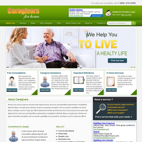 caregiversforhome.com needs a new website design Design por Debayan Ghosh