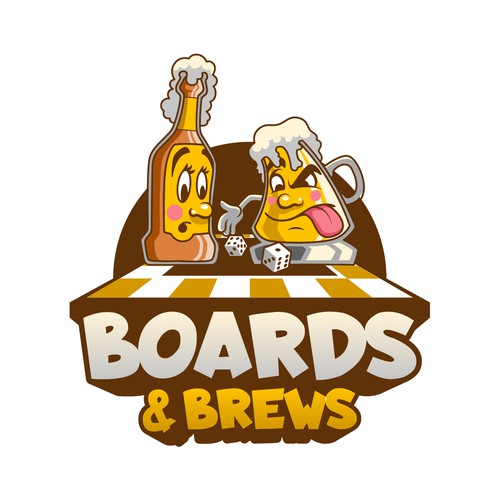 Fun logo for social group focused on beer & board games Design by Ogi's design