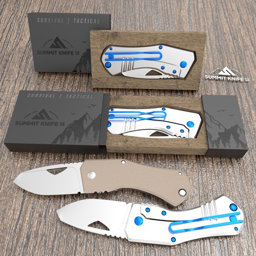 Premium EDC Knife Packaging Design Design by ♥ Moon Rock Studio ♥