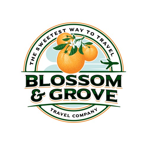 Vintage Orange Blossom Logo design for Travel Company Design by Ibnu Ardi