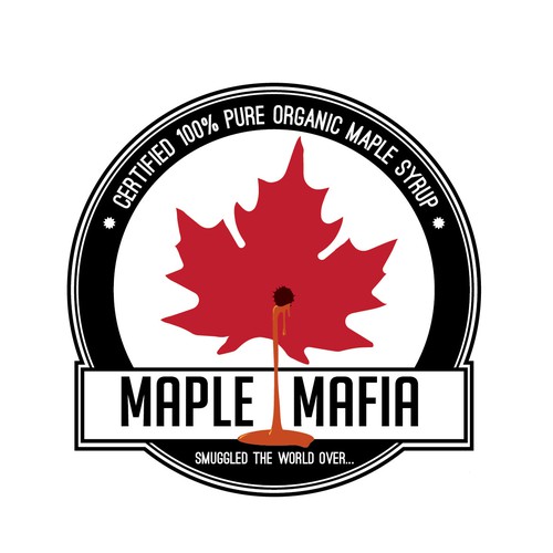 Create a wicked design for a new international Maple Syrup brand