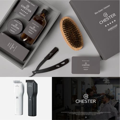 Modern logo for men grooming products Design by CH_ART