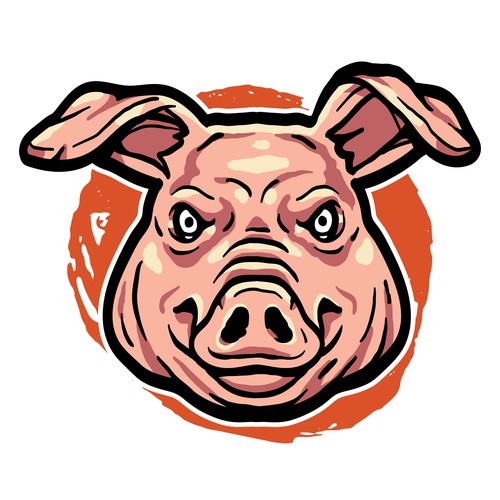 Design a gritty, valiant pig for our barbecue restaurant Design by swayzo