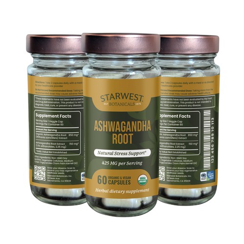 Organic Herb Capsule Label Design Design by Designlifelk