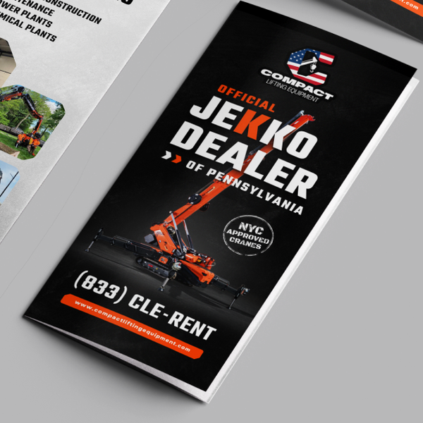 Design trifold brochure for Construction Sales & Rental Company