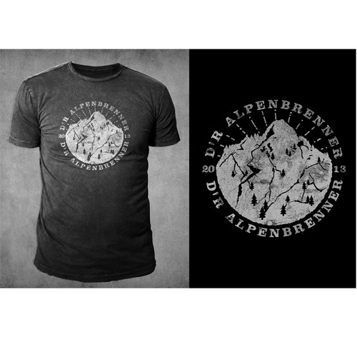 Design vincitore del contest "Erstellen Sie einen Aufdruck für ein Alpenbrenner T-Shirt & Hoodie" realizzato da Abbigliamento