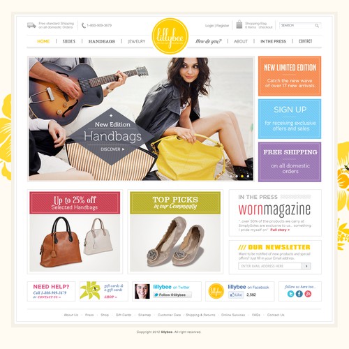 New website design wanted for lillybee Ontwerp door Motherlondon