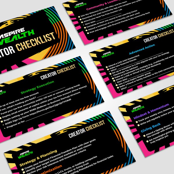 Aspire Wealth Checklist